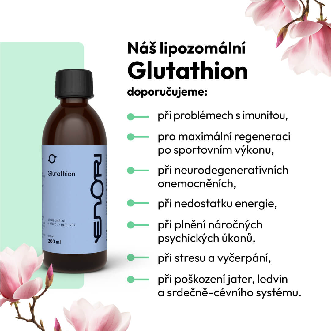 glutathion účinky Lipozomální Glutathion, 200 ml