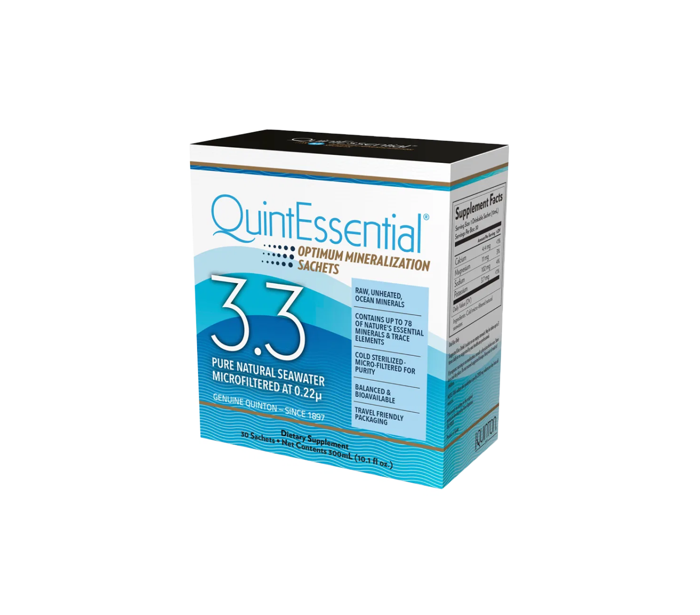 Quicksilver Scientific QuintEssential® Hypertonic Elixir 3.3, Hydratace organismu, 30 sáčků