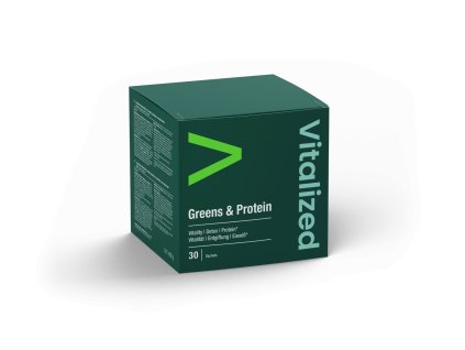 Vitalized Greens & Protein, Energia a detox, 30 sáčkov
