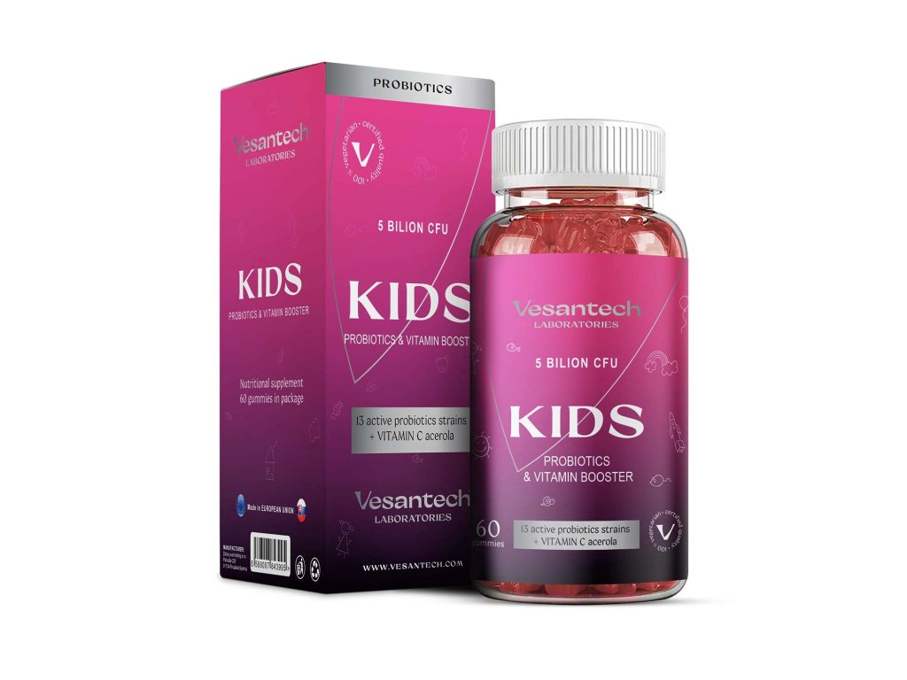 E-shop Probiotiká pre deti Vesantech KIDS, 60 gumových cukríkov