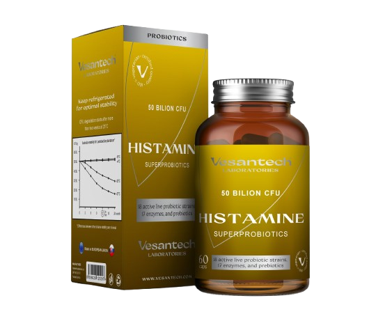 E-shop Vesantech Probiotiká proti histamínovej intolerancii Vesantech, 60 kapsúl