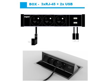 Magnat BOX 009 -  3x 230V+2xUSB