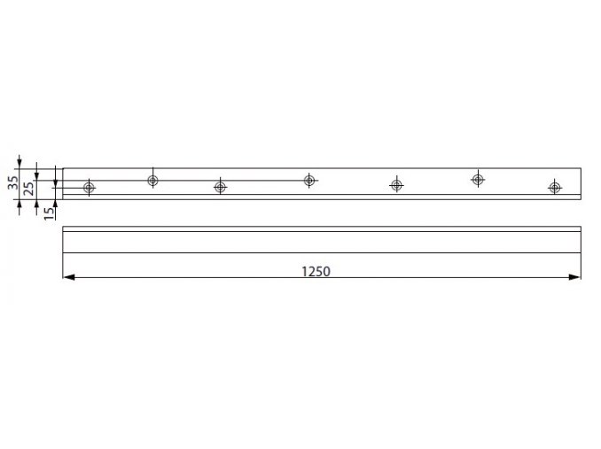 A117 montážní plech L středový (G461-464)