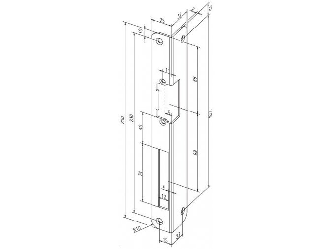 Čelní plech - 32440-04/pozink/L