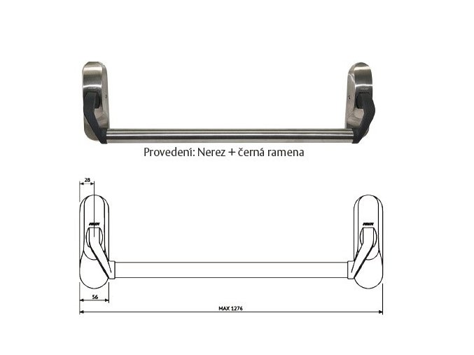 Mechanická paniková  hrazda PBE011 pro EL560