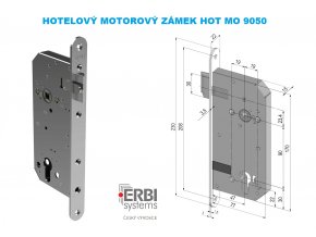 ERBI HOT MO 9050 hluboký motorový samozamykací hotelový zámek