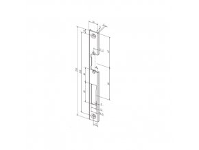 Čelní plech - 39135-04/nerez/L