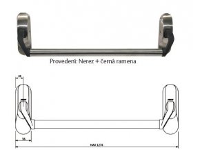 Mechanická paniková  hrazda PBE011 pro EL560