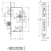 N1050 - 72/55/20 zadlabací zámek mechanický protipožární