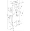 ABLOY PE560 – Elektromechanický úzký zámek pro 2kř. panikové dveře  + kabel s konektorem EA218, 6m