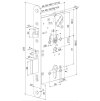 ABLOY PE560 – Elektromechanický úzký zámek pro 2kř. panikové dveře  + kabel s konektorem EA218, 6m