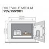 YALE YSV/250/DB2 - Domácí Sejf VALUE MEDIUM