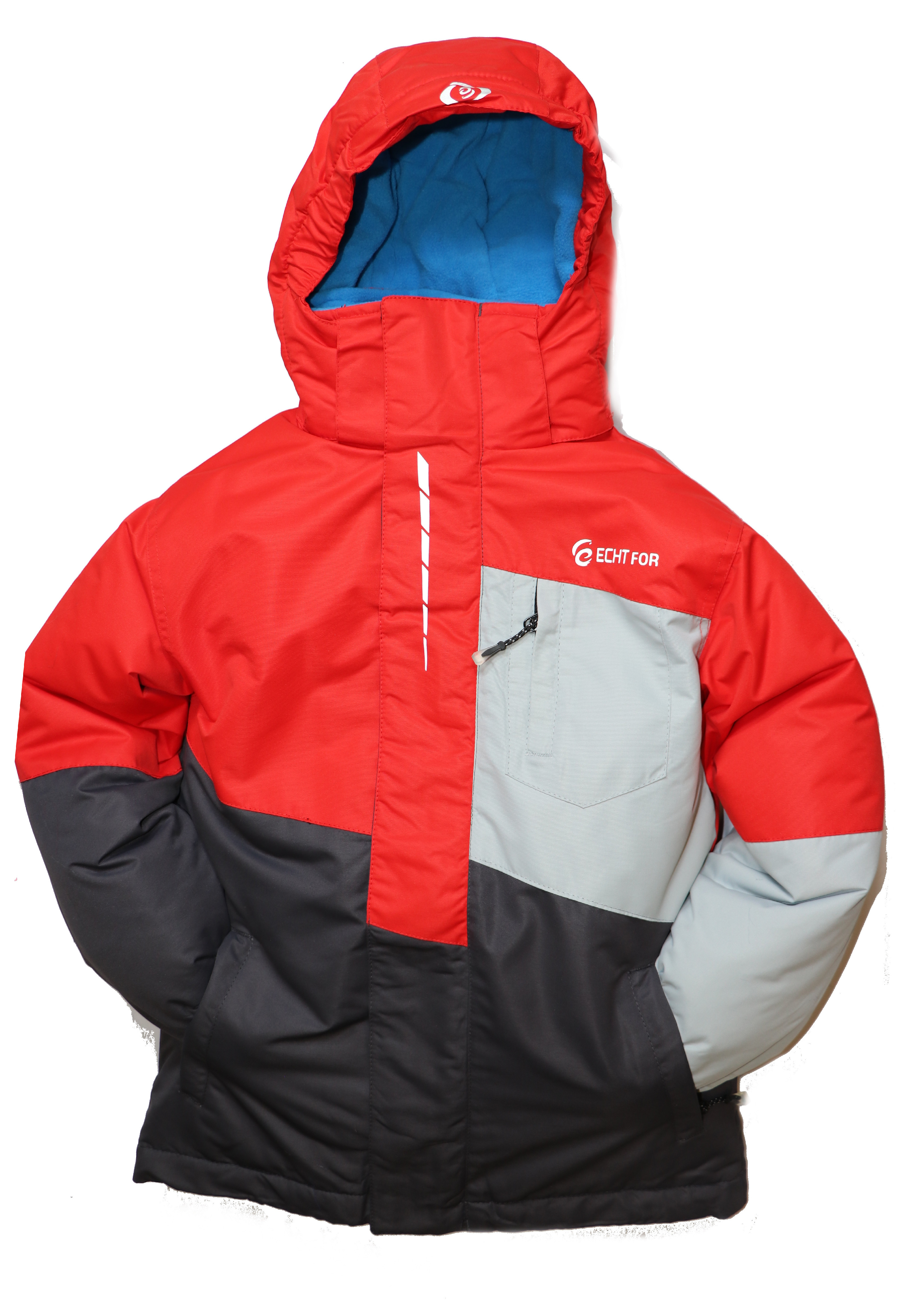 Dětská zimní bunda HA03-M2 červená vel. 134-164 cm Barva: Červená, Velikost: 152 - 158 cm