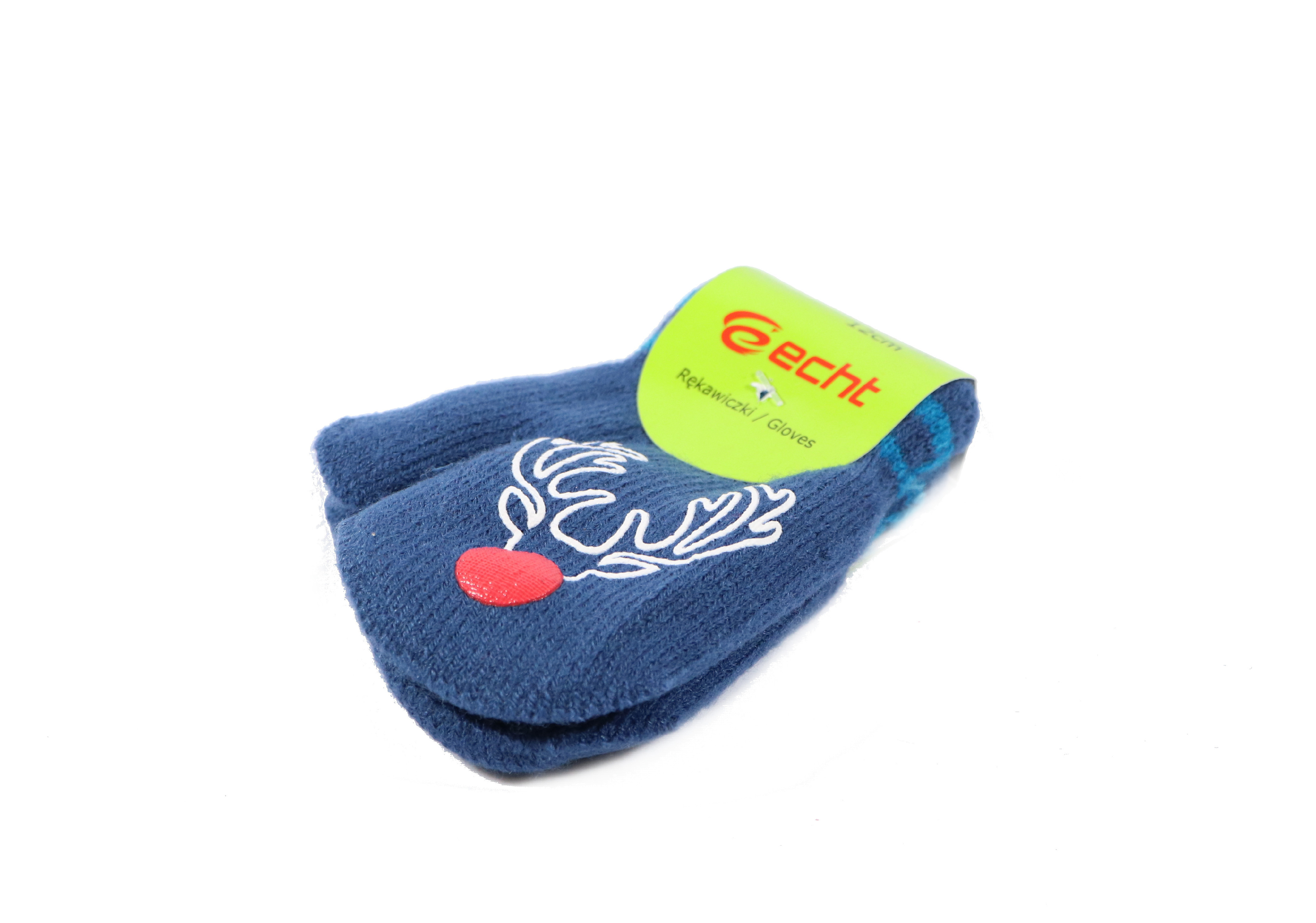 Dětské pletené palcové rukavice BB-S modré