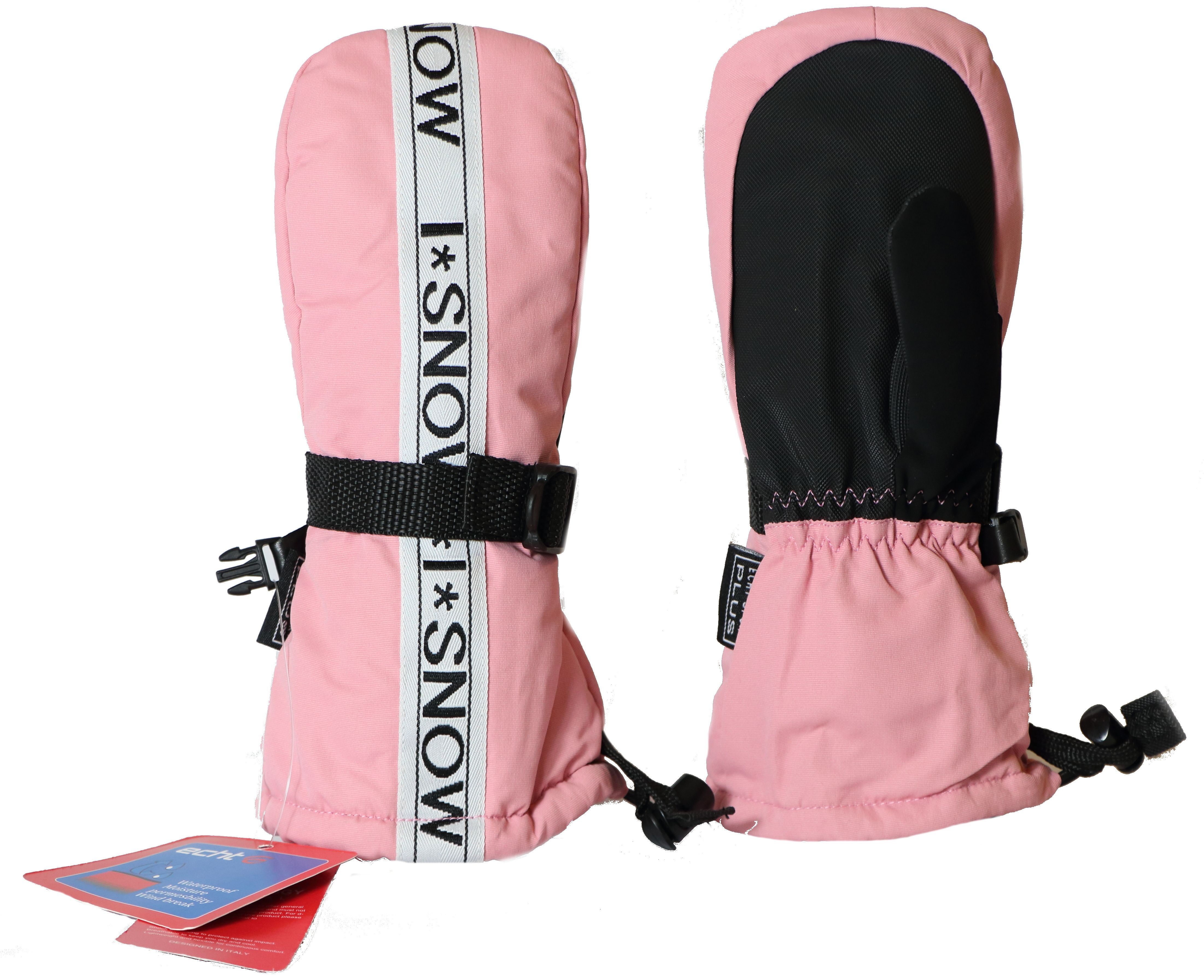 Dětské palcové lyžařské rukavice C084 Barva: Růžová, Velikost: S