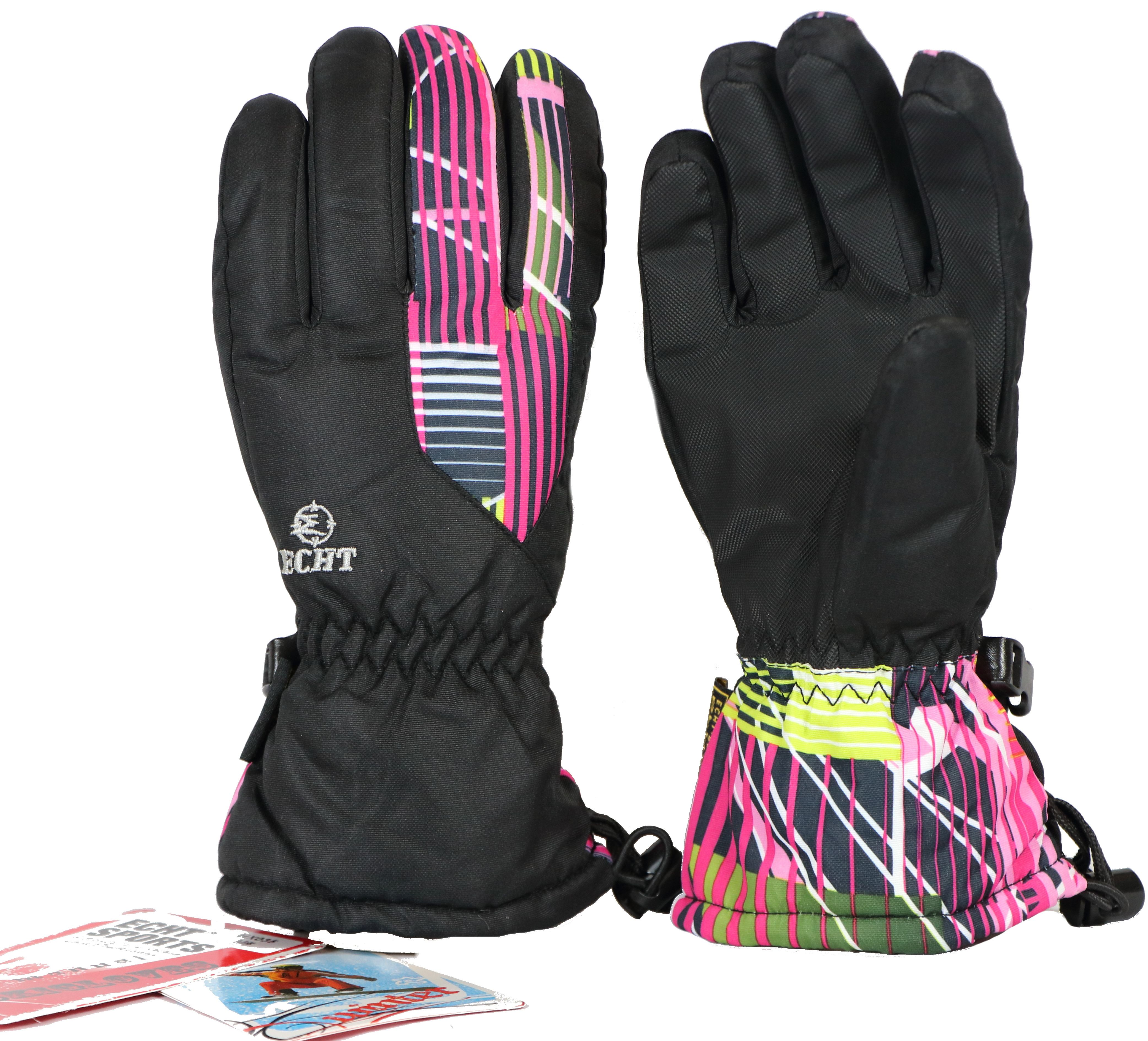 Dámské lyžařské prstové rukavice HX035 černá Velikost: L