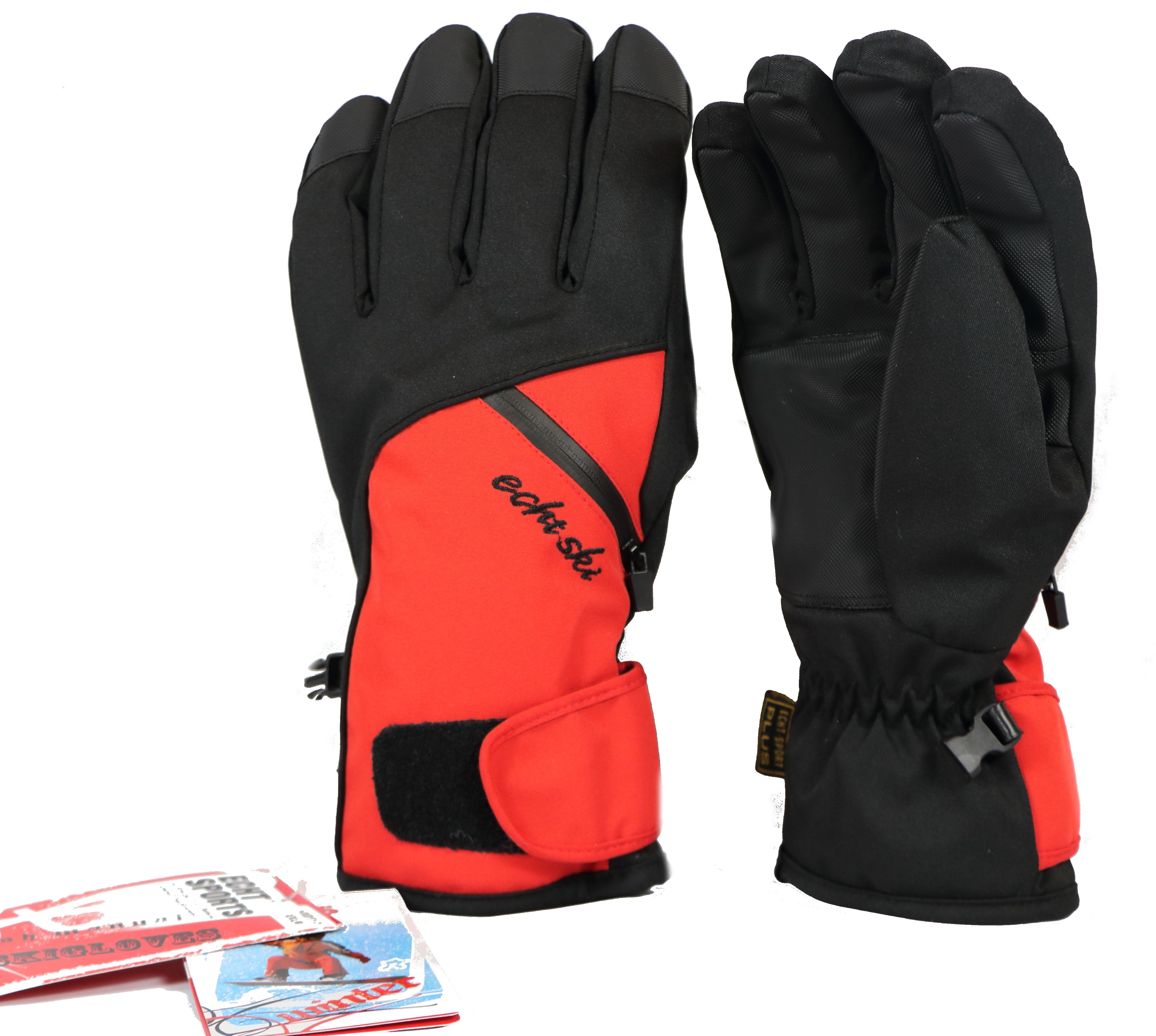 Pánské lyžařské rukavice HX011-1 červená Velikost: XL
