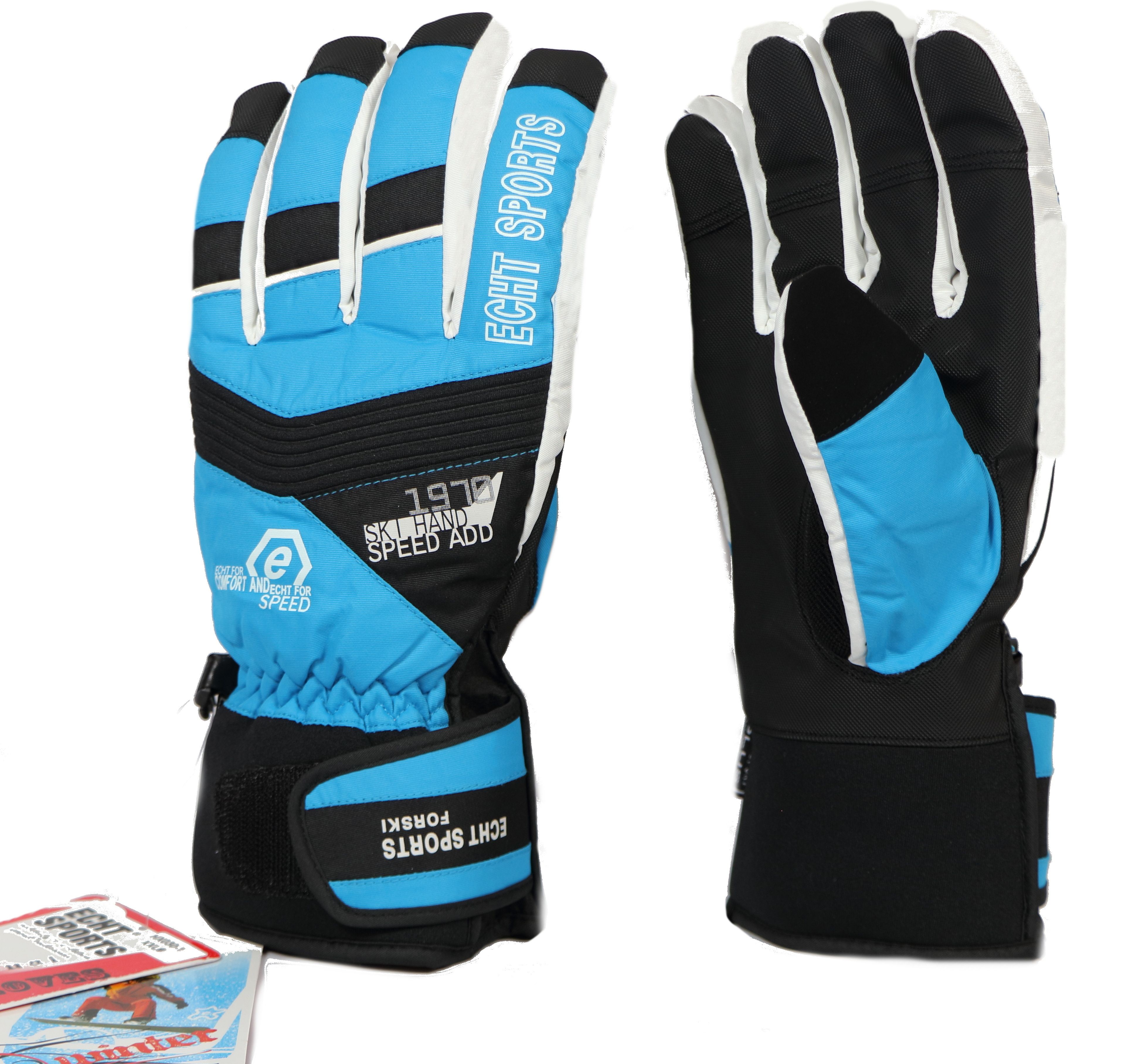 Pánské lyžařské rukavice HX030-1 tyrkysová Barva: tyrkysová, Velikost: XL