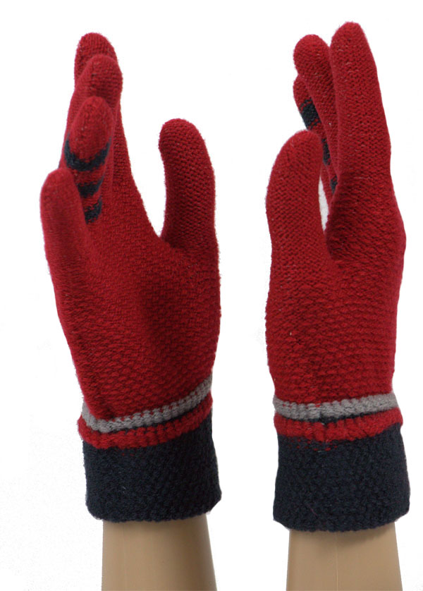 Dámské dotykové pletené rukavice JKB122 Barva: Červená