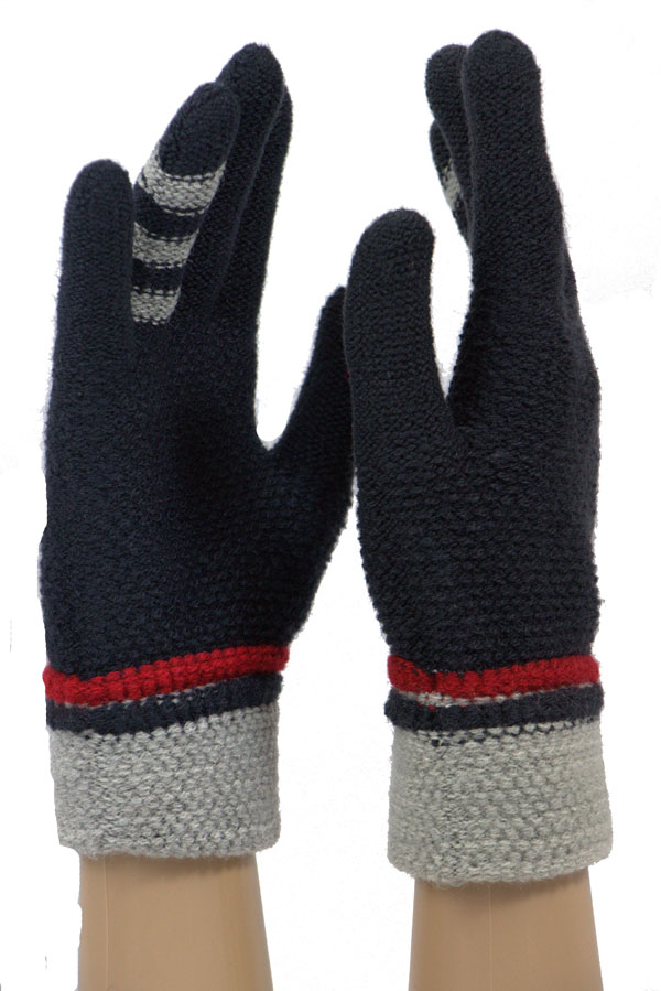 Dámské dotykové pletené rukavice JKB122 Barva: Modrá