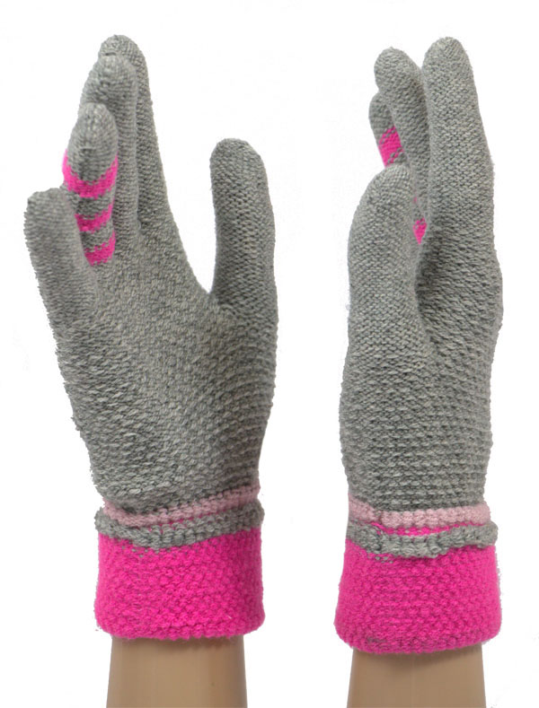 Dámské dotykové pletené rukavice JKB122 Barva: šedá