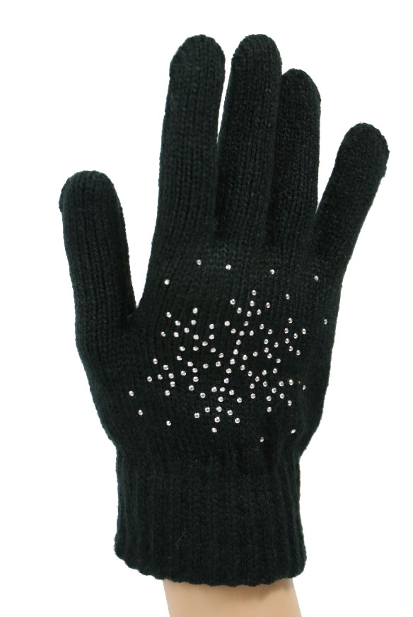 Dámské pletené rukavice MSB007 černá Barva: Černa
