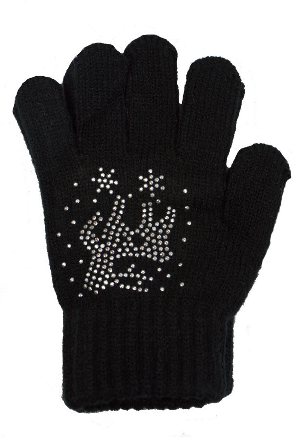 Dětské pletené rukavice MS009 Barva: Černa
