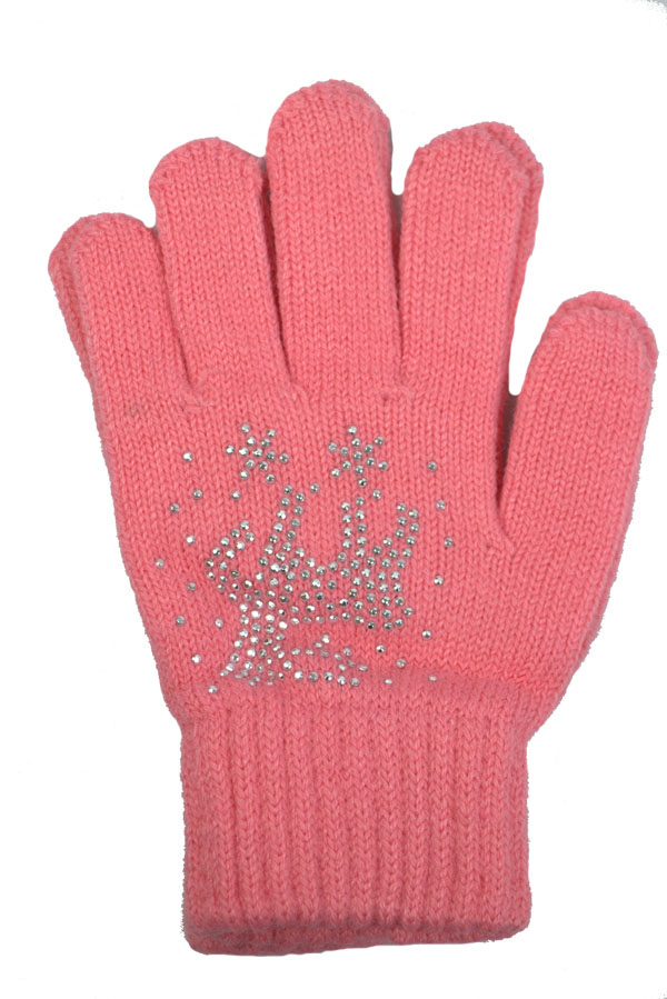 Dětské pletené rukavice MS009 Barva: Světle růžová