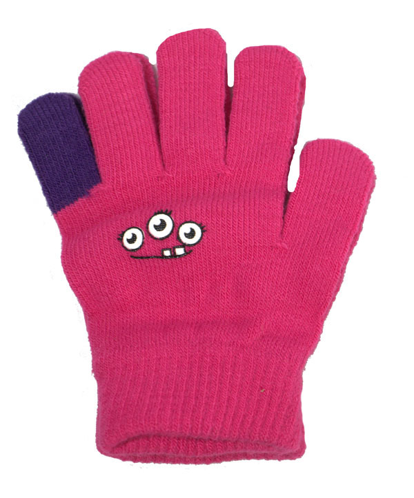 Dětské pletené prstové rukavice MS007 růžová Barva: Růžová