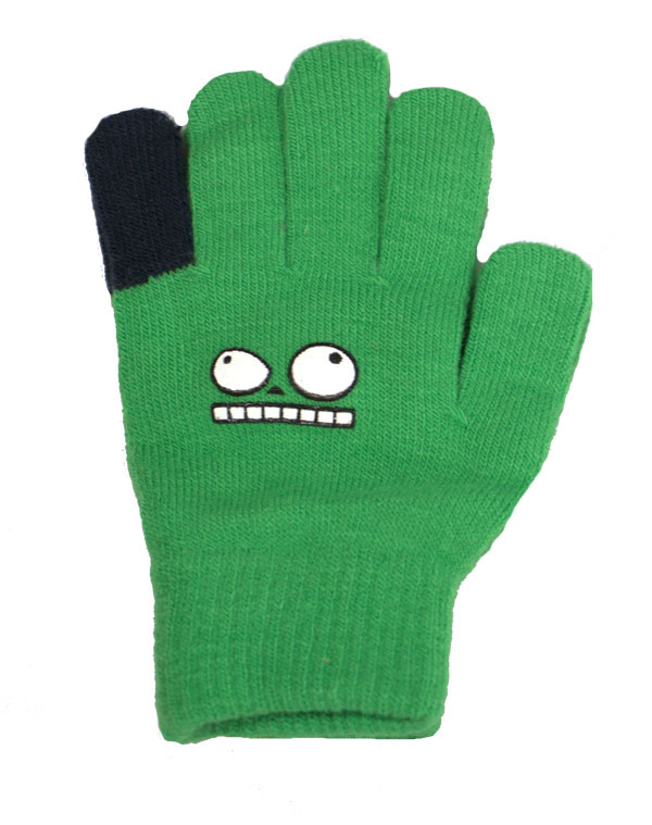 Dětské pletené prstové rukavice MS007 zelená Barva: Zelená