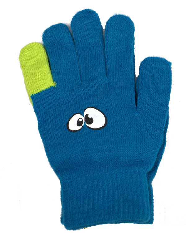 Dětské pletené prstové rukavice MS007 modrá Barva: Modrá