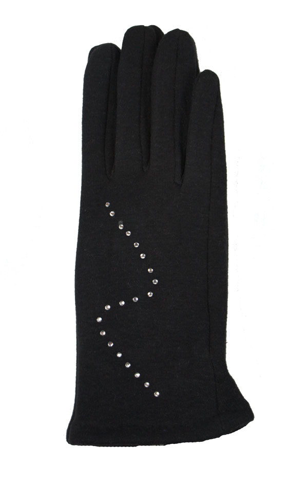 Dámské textilní rukavice BD12 Barva: Černa, Velikost: L