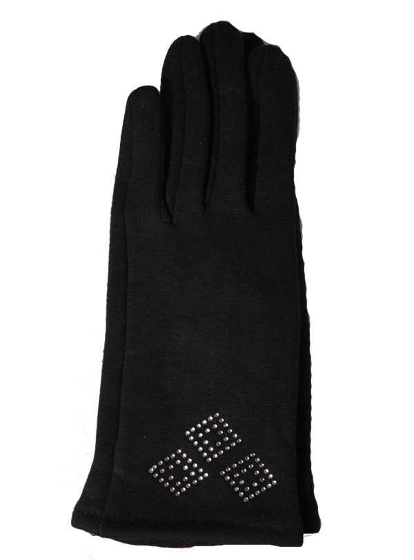 Dámské textilní rukavice BD15 Barva: Černa, Velikost: L