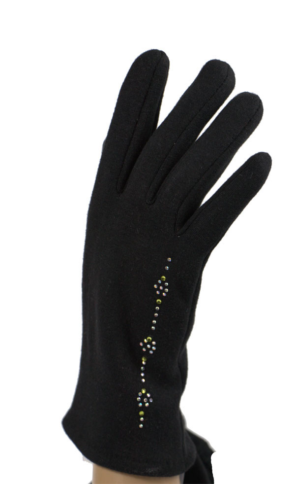 Dámské textilní rukavice BD11 Barva: Černa, Velikost: L