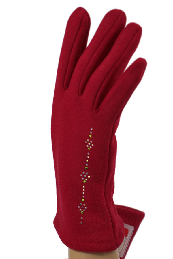 Dámské textilní rukavice BD11 Barva: Červená, Velikost: 2XL