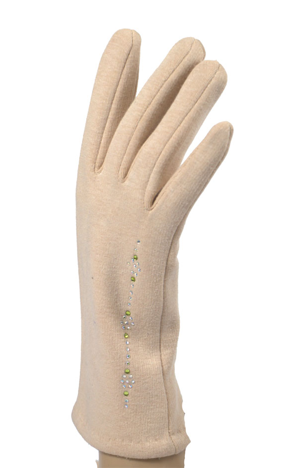 Dámské textilní rukavice BD11 Barva: béžová, Velikost: XL