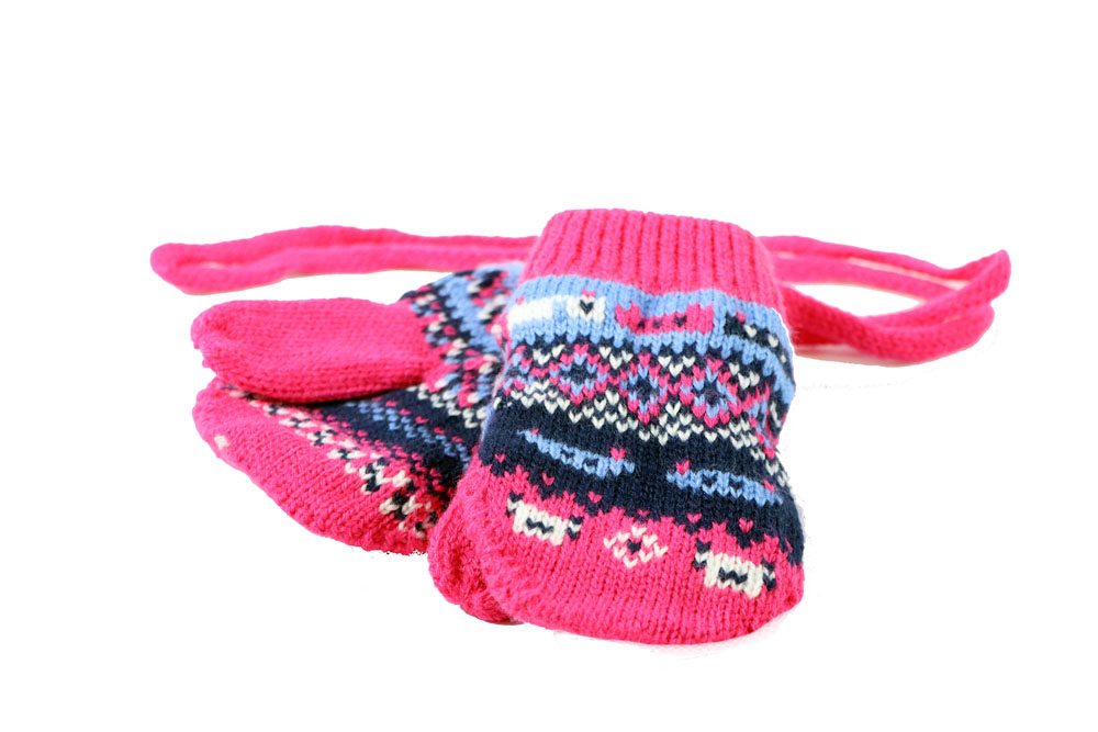 Dětské pletené palcové rukavice C032 Barva: Růžová