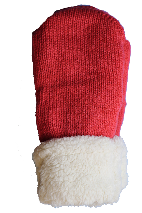 Dětské pletené palcové rukavice C010 Barva: Červená, Velikost: univerzální