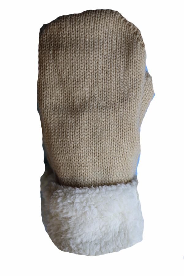 Dětské pletené palcové rukavice C010 Barva: béžová, Velikost: univerzální