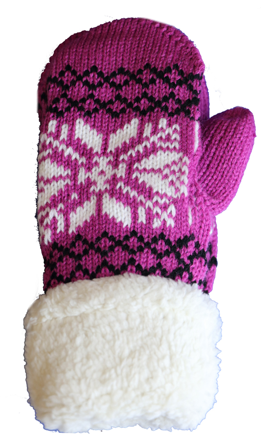Dětské pletené palcové rukavice C009 Barva: Růžová