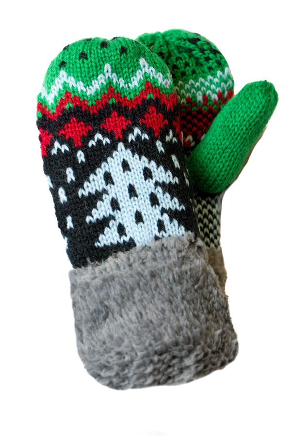 Dětské pletené palcové rukavice C016 Barva: varianta 4