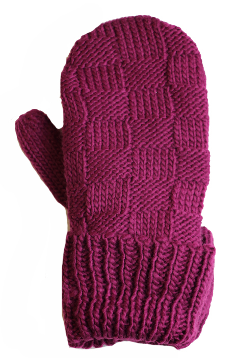 Dámské pletené rukavice JKB021 Barva: vínová