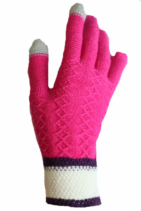 Dámské dotykové pletené rukavice JKB124 Barva: varianta 1