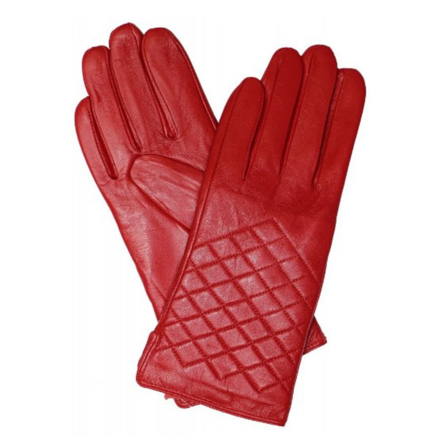Dámské kožené rukavice B009 červená Barva: Červená, Velikost: XL