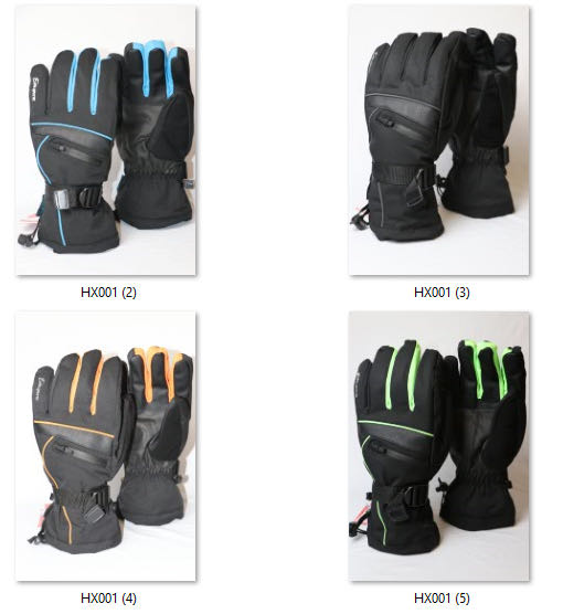 Lyžařské rukavice pánské HX001 Barva: Modrá, Velikost: XL
