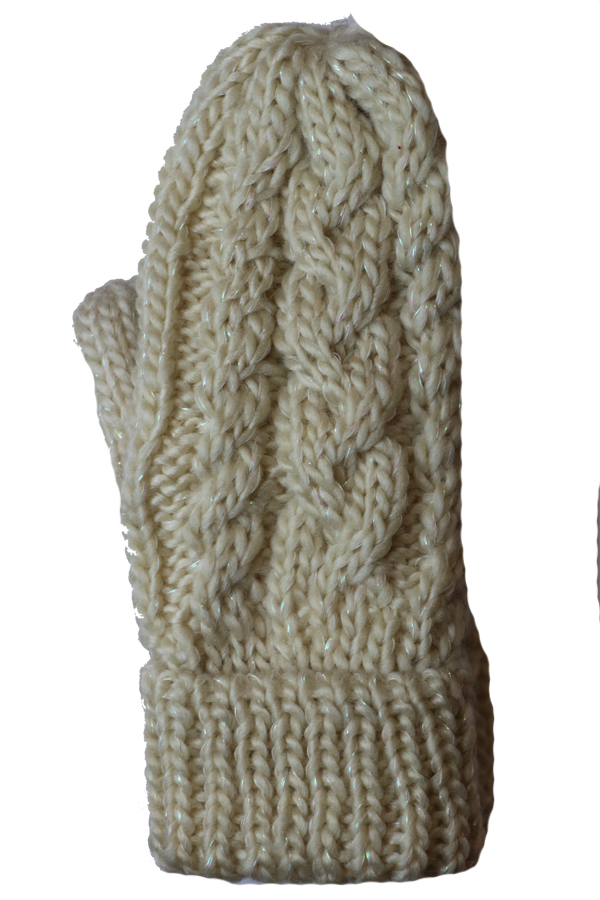 Dětské pletené rukavice C015 Barva: béžová, Velikost: univerzální
