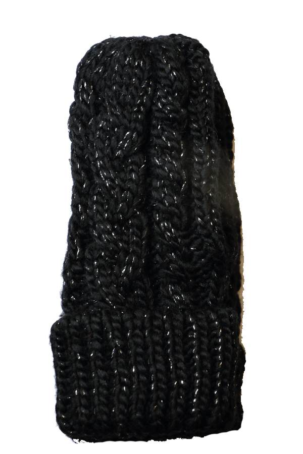 Dětské pletené rukavice C015 Barva: Černá, Velikost: univerzální