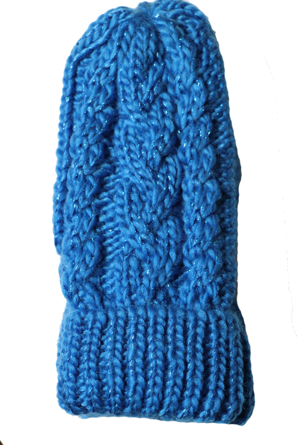 Dětské pletené rukavice C015 Barva: Tmavě modrá, Velikost: univerzální