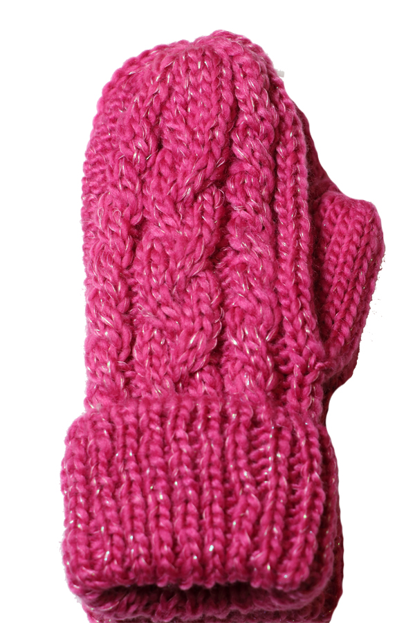 Dětské pletené rukavice C015 Barva: Růžová, Velikost: univerzální