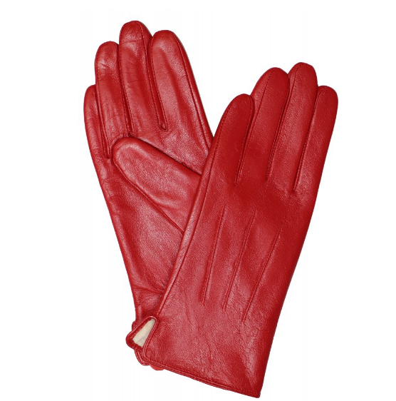 Dámské kožené rukavice B006 Barva: Červená, Velikost: XXL